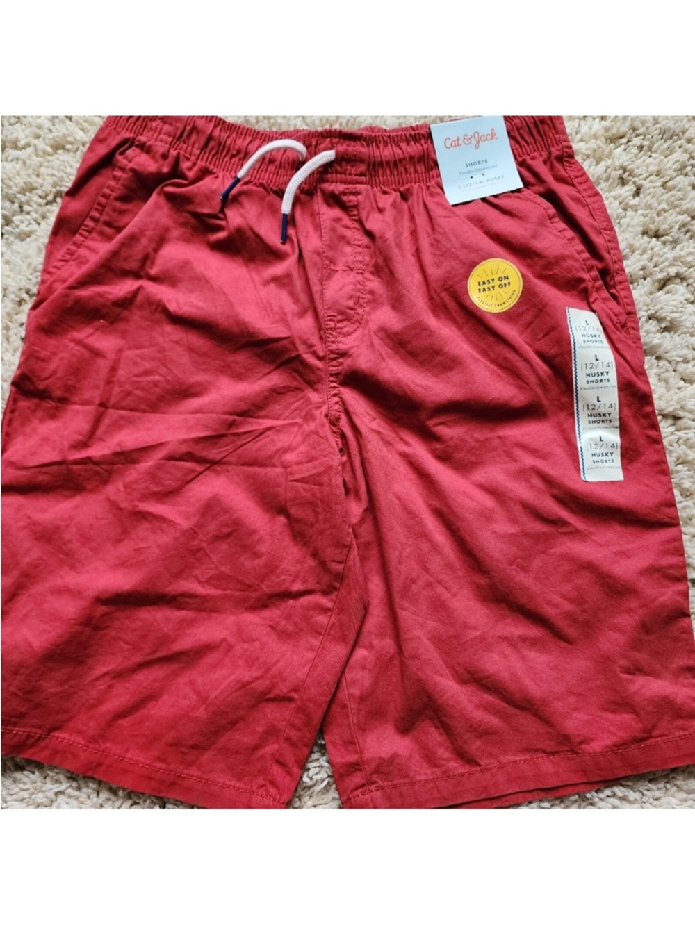 Cat & Jack Red Elastic-Waist Boys' Shorts - RED